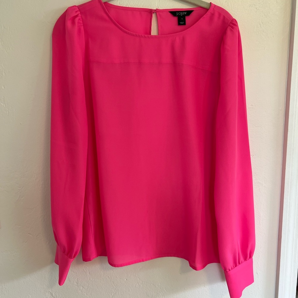 J. Crew Hot Pink Top